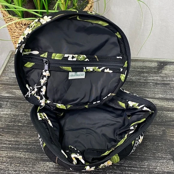 Vera Bradley SET of 5 Black Green & White Floral Quilted Travel Weekend Bags - Picture 8 of 11